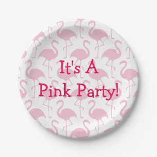Roze Flamingo Party Papieren Bordje
