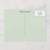 Roze flamingo Pastel Art Briefkaart (Achterkant)