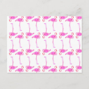 Roze Flamingo patroon 2 Briefkaart