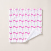 Roze Flamingo patroon Bad Handdoek (Wasdoekje)