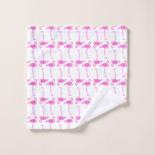 Roze Flamingo patroon Bad Handdoek (Wasdoekje)