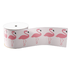 Roze Flamingo patroon Grosgrain Lint