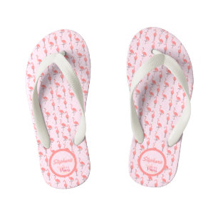 Roze Flamingo Patroon Little Princess Aanpassen Kinder Teenslippers