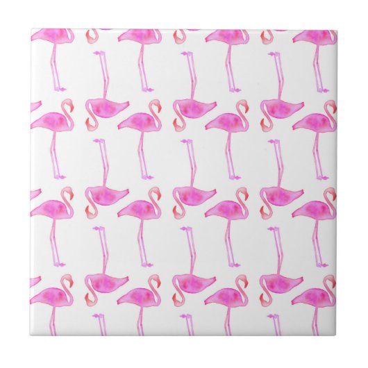 Roze Flamingo patroon Tegeltje (Voorkant)