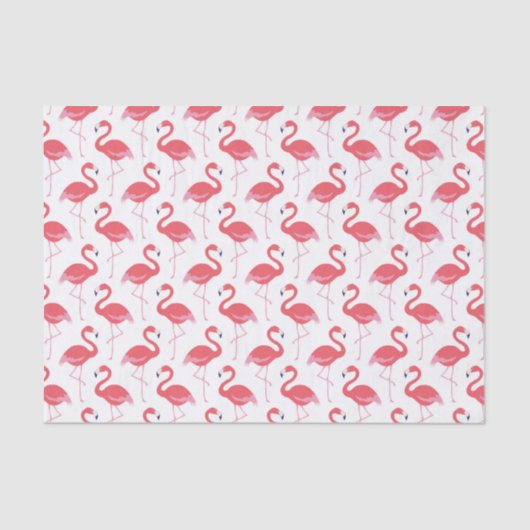 roze flamingo patroon tissuepapier (Voorkant)