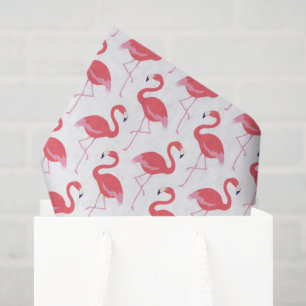 roze flamingo patroon tissuepapier