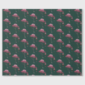 Roze Flamingo patroon Wine Drinker Funny Cadeaupapier (Vlak)