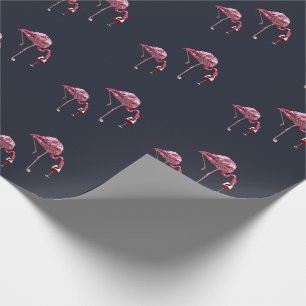 Roze Flamingo patroon Wine Drinker Funny Cadeaupapier