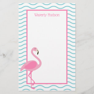Roze Flamingo Persoonlijke Stationery