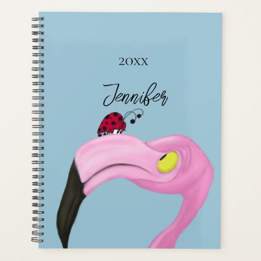  roze flamingo planner (Voorkant)