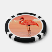 Roze flamingo poker chips (Enkel)