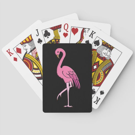 roze flamingo pokerkaarten (Achterkant)
