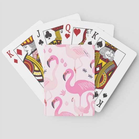Roze Flamingo Pokerkaarten (Achterkant)