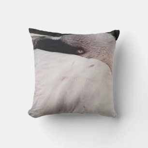 Roze Flamingo Portret Tekeneffect Kunst Kussen