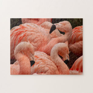 roze flamingo printpuzzel legpuzzel