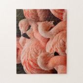 roze flamingo printpuzzel legpuzzel (Verticaal)