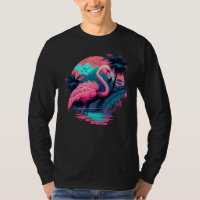 Roze Flamingo Retro Synthwave Ananas Tropisch Zome