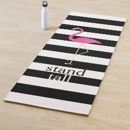 Roze Flamingo Reversisible Striped Yoga Mat