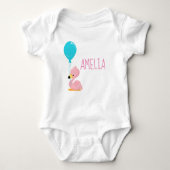  roze flamingo romper (Voorkant)