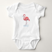 Roze flamingo. romper (Voorkant)