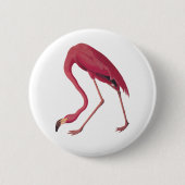 Roze Flamingo Ronde Button 5,7 Cm (Voorkant)