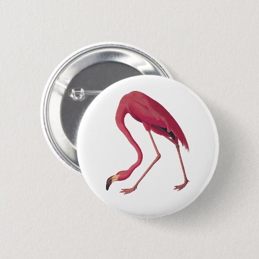 Roze Flamingo Ronde Button 5,7 Cm (Voorkant /achterkant)