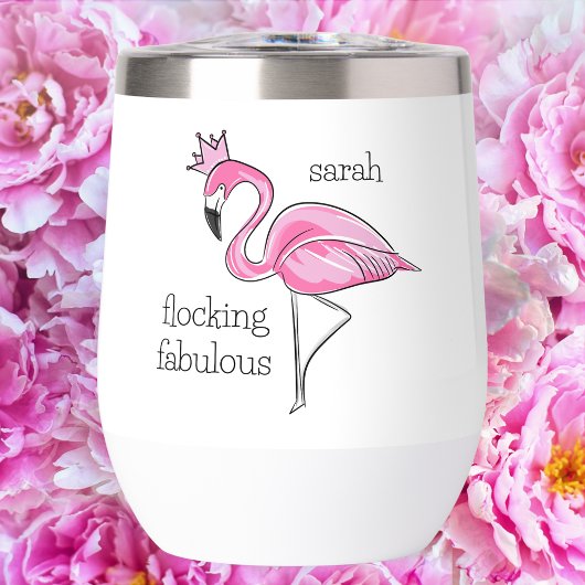Roze Flamingo Roze Kroon Flocking Fabulous Naam