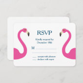 Roze Flamingo RSVP (Voorkant / Achterkant)