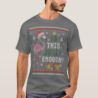 Roze Flamingo Santa Hat Kerstmis Ugly mas 2021 M T-shirt