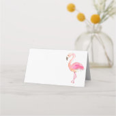 Roze flamingo schattig dier plaats kaart (Voorkant)