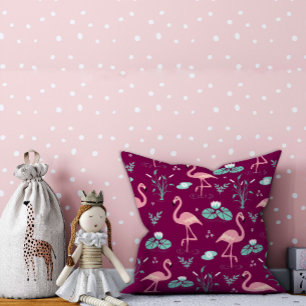Roze Flamingo schattig rood patroon Kussen