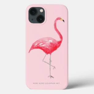 Roze Flamingo Schattig Tropische Vogel Regenwoud M iPhone 13 Hoesje
