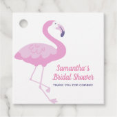 Roze Flamingo Schattige Bruids Shower Bedankt Bedankjes Labels (Voorkant)