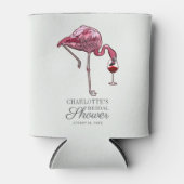 Roze Flamingo Script Summer Vrijgezellenfeest Cust Blikjeskoeler (Voorkant)