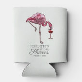 Roze Flamingo Script Summer Vrijgezellenfeest Cust Blikjeskoeler (Achterkant)