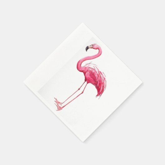 Roze Flamingo Servet (Hoek)