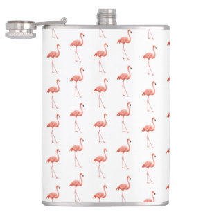 Roze Flamingo Simple Pattern Heupfles