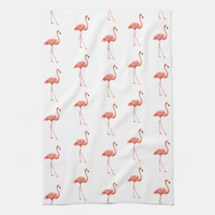 Roze Flamingo Simple Pattern Theedoek