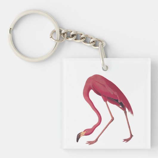  roze flamingo sleutelhanger (voorkant)