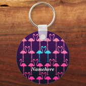 : roze flamingo sleutelhanger (Voorkant)