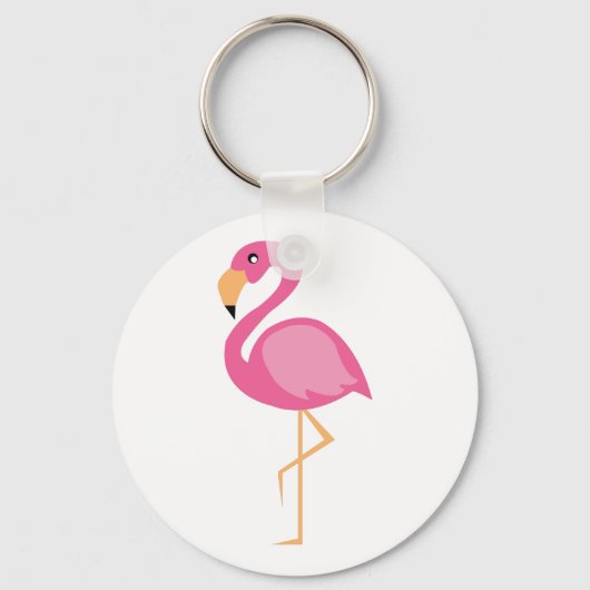 Roze Flamingo Sleutelhanger (Voorkant)