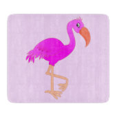 Roze Flamingo Snijplank -  (Voorkant)