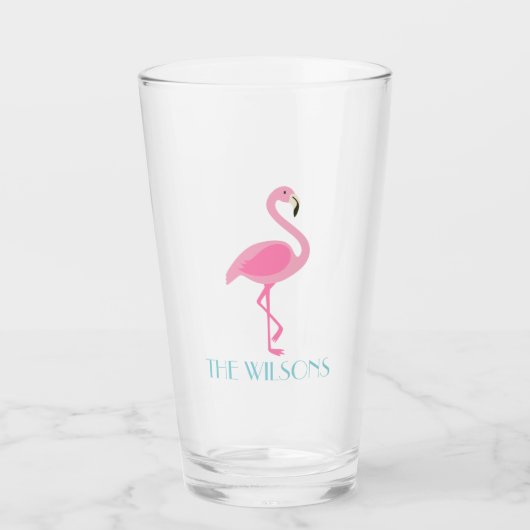 Roze Flamingo Speciaal glas Tumbler (Voorkant)