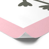 Roze Flamingo Specialized Nursery Artwork Poster (Hoek)