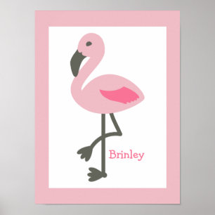 Roze Flamingo Specialized Nursery Artwork Poster