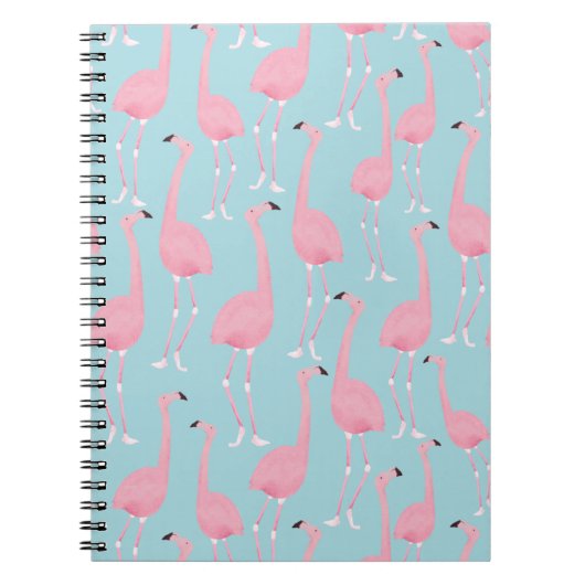 Roze Flamingo Spiral Notitieboek (Voorkant)