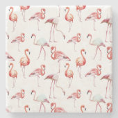 Roze flamingo stenen onderzetter (Voorkant)