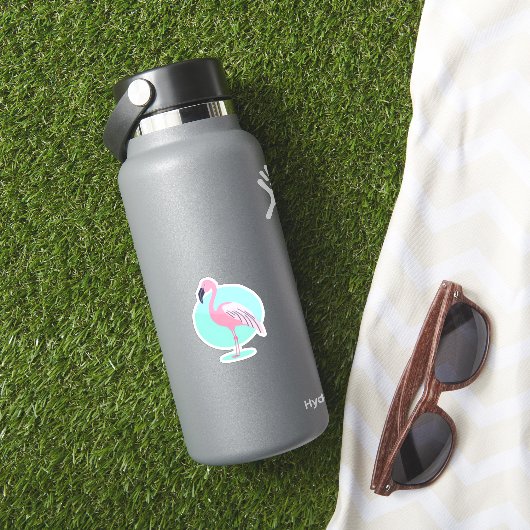  roze flamingo sticker (HydroFlask Insitu)