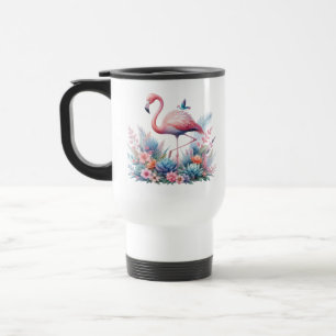 Roze Flamingo Sublimatie Reisbeker