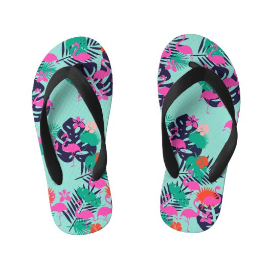 Roze Flamingo Teenslippers (Voetbed)